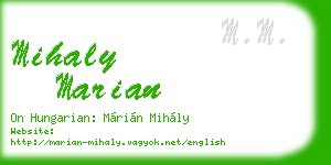 mihaly marian business card