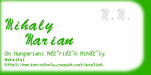 mihaly marian business card